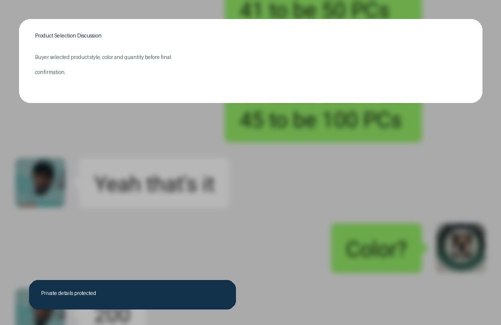 Product selection discussion