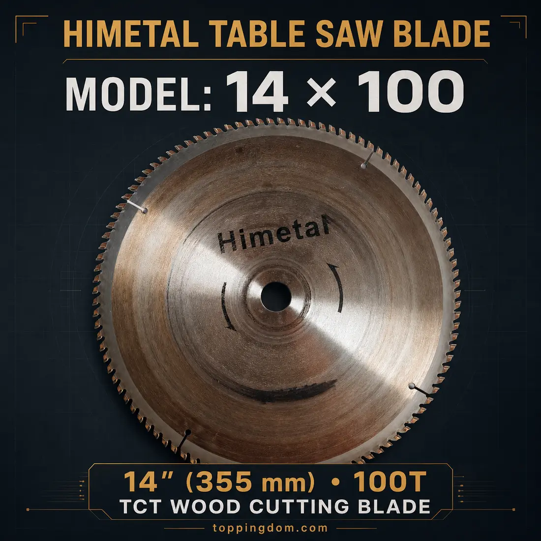 Himetal 14-inch 100-tooth TCT table saw blade