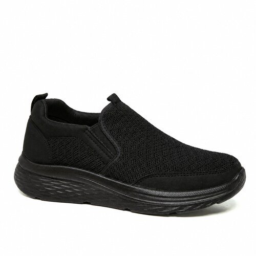 Black knitted slip-on shoe wholesale sample