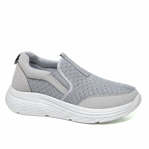 Grey knitted slip-on walking shoe for Nigerian retailers