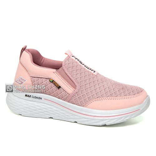 Pink knitted slip-on shoe wholesale sample