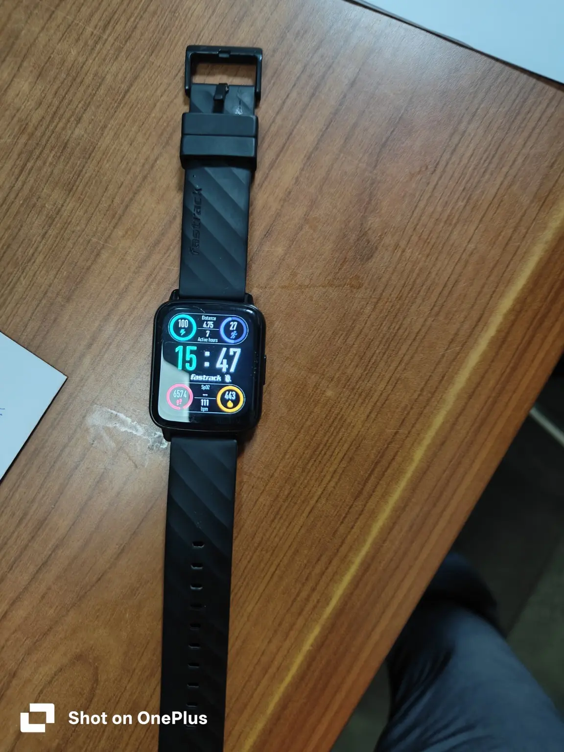 Real black smartwatch sample being tested before wholesale purchase for Nigeria